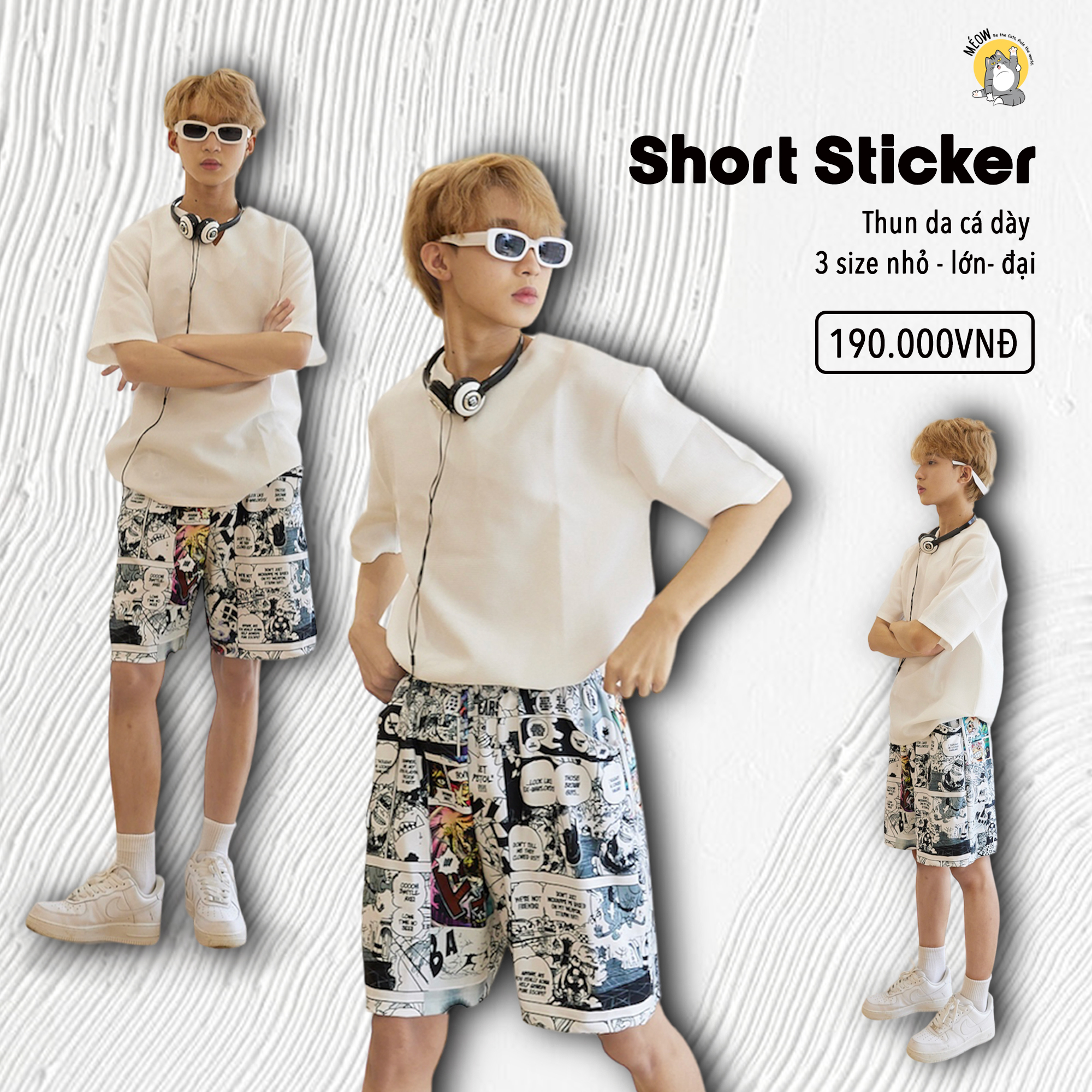 [STICKER SHORTS] - [KHÁCH VUI LÒNG IB MÉOW ĐỂ CHỌN MẪU] - quần short hoạ tiết - Made by Méow