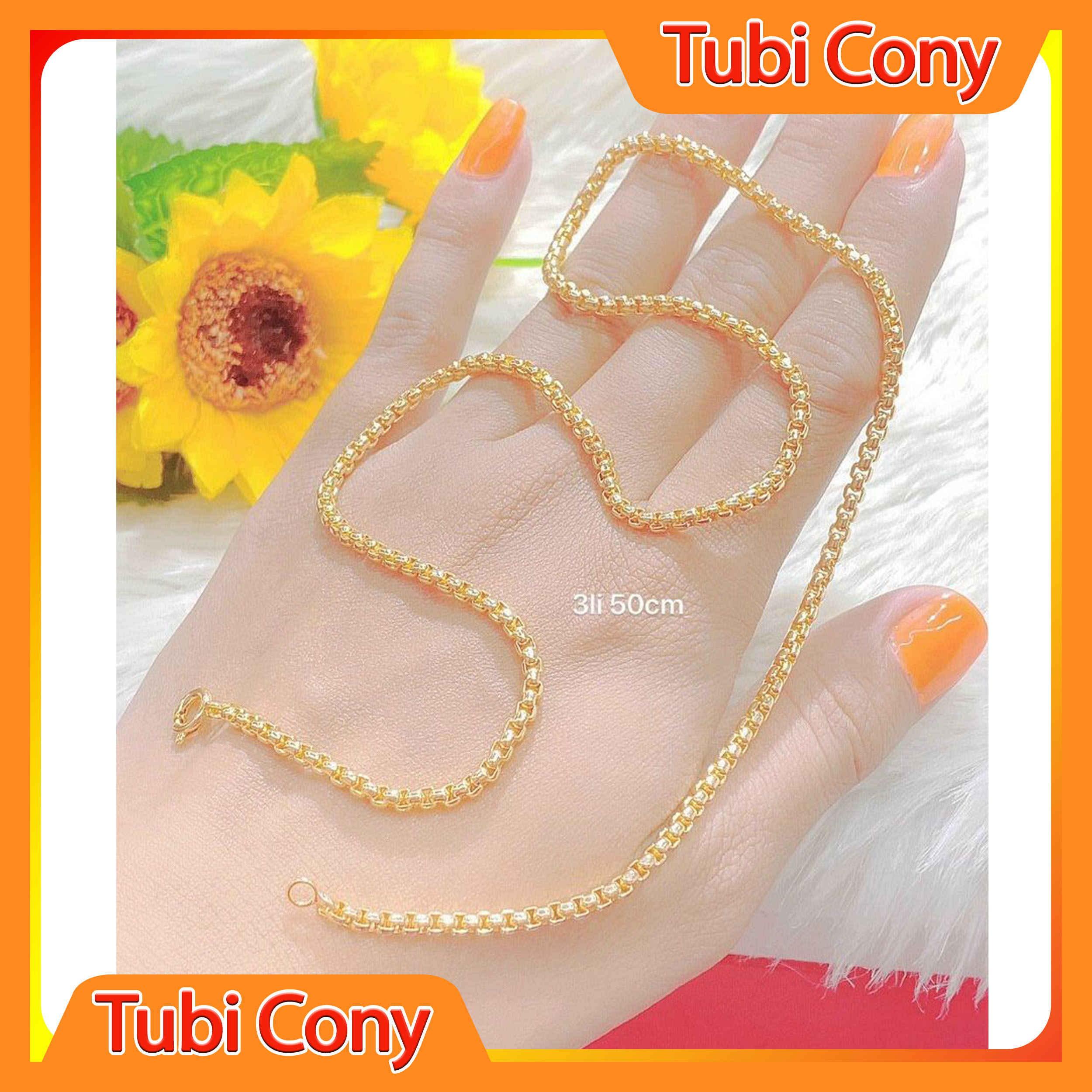 Dây chuyền nữ mạ vàng phong cách sang trọng thanh lịch mẫu 03-210621