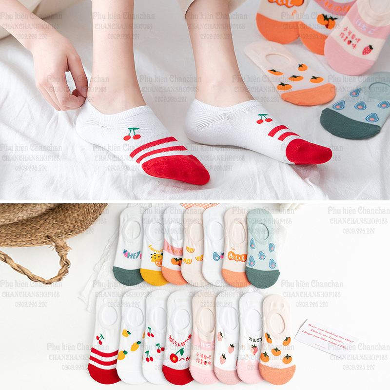 Combo 3 vớ lười họa tiết trái cây từ 42k
