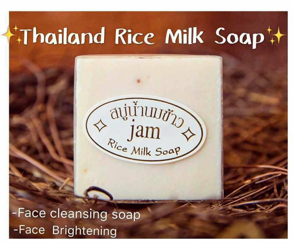 Cục Xà Phòng Cám Gạo Jam Rice Mild Soap Thái Lan