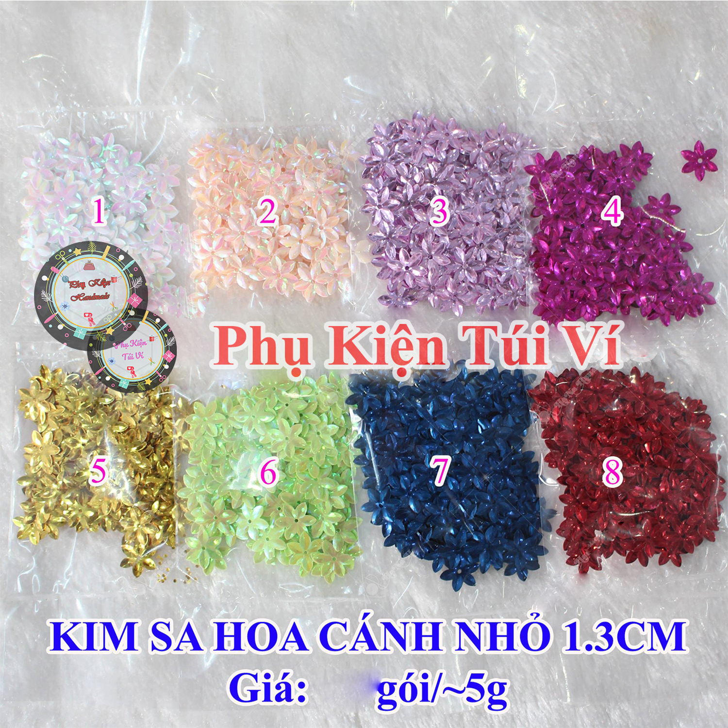 Kim Sa Hoa Cánh Nhỏ 1.3cm (6k/gói)