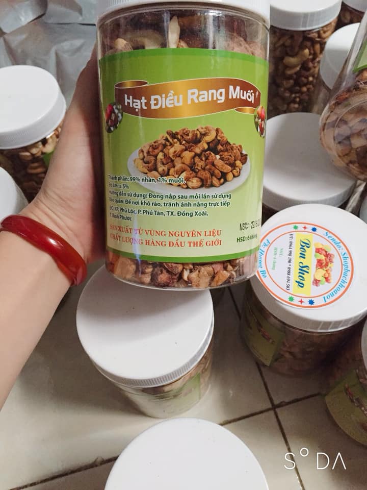 1kg hạt điều bể rang muối còn vỏ