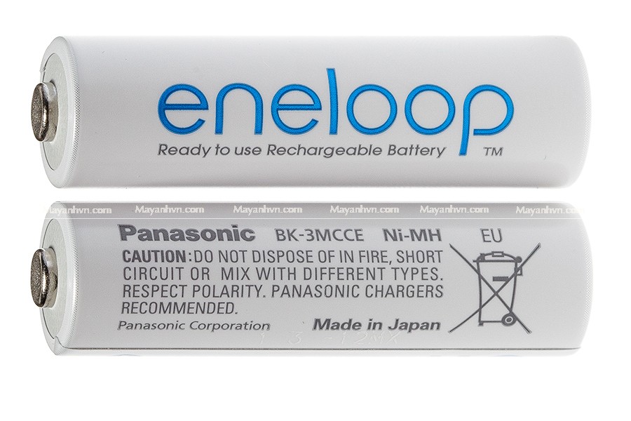 Pin sạc AAA Eneloop 800mAh HRM03 vỉ 4 Viên - phiên bản nội địa box Nhật (Trắng)