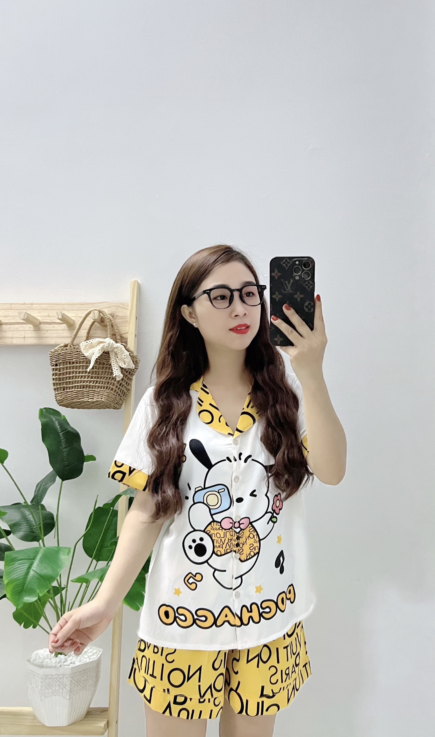 Đồ bộ nữ ANH MỸ pijama chất liệu lụa mango cao cấp 5D đùi DMG-01