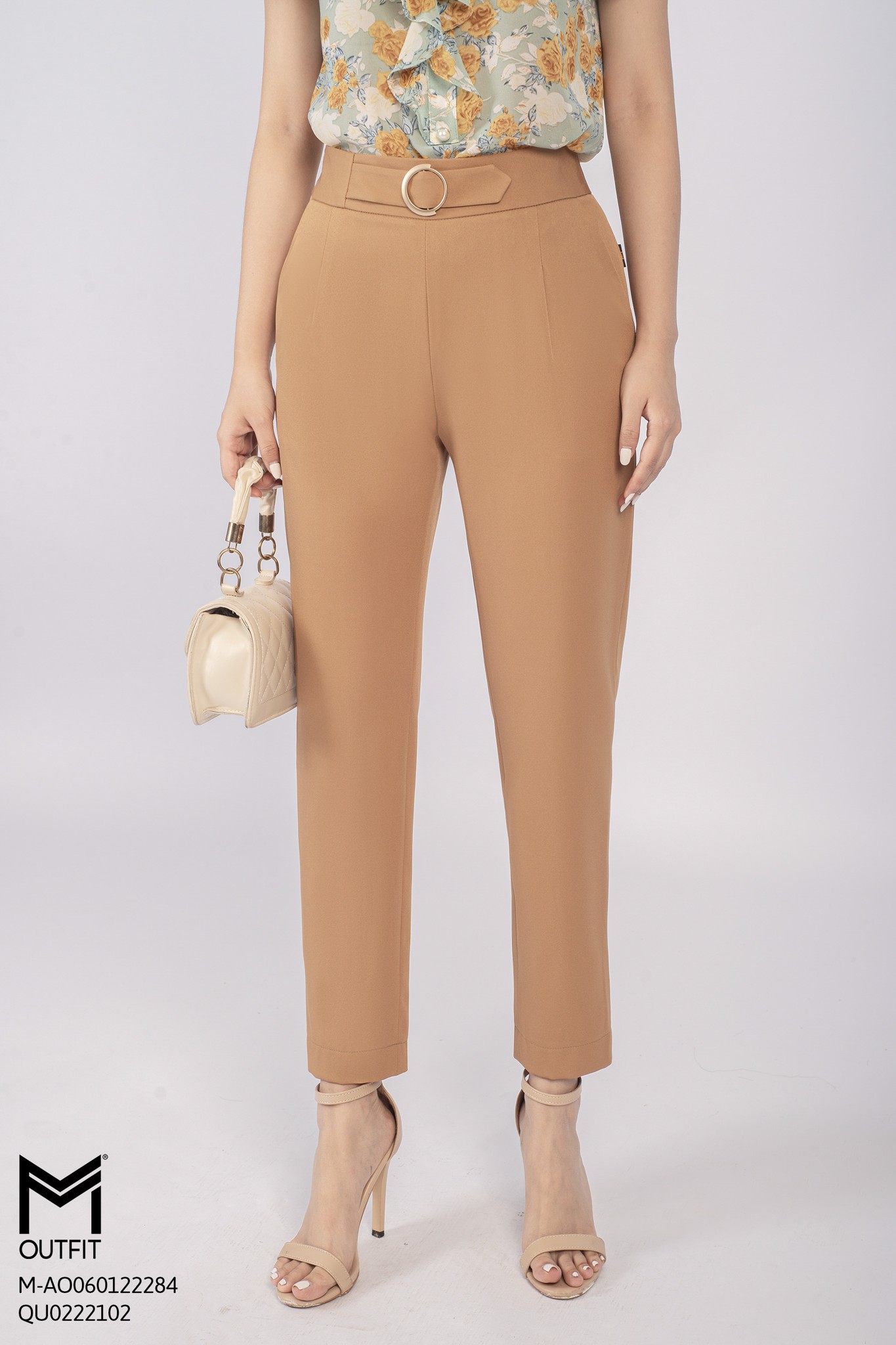 Quần ống đứng, cá cạp luồn đai - mmoutfit