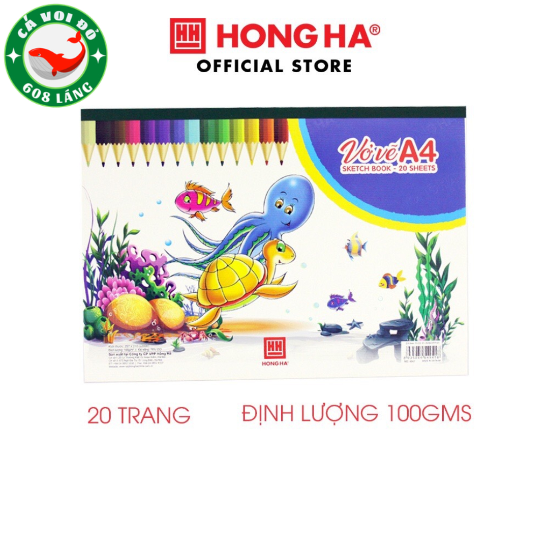 Vở vẽ hồng hà a4 20 tờ định lượng cao 4941
