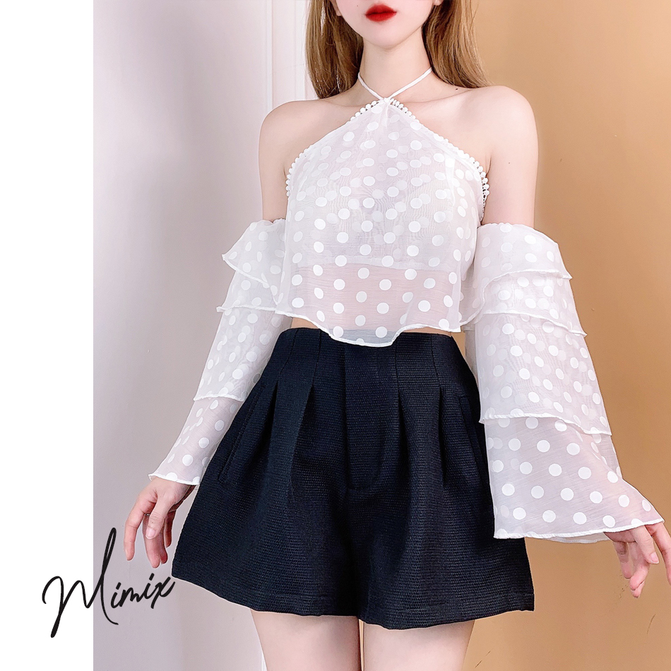 Quần short nữ xếp ly trước MIMXIX CA8125