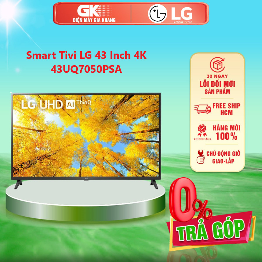Smart tivi lg 43 inch 4k 43uq7050psa - giao toàn quốc - freeship hcm