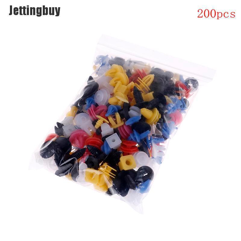 Jettingbuy 500Pcs Mixed Auto Car Fastener Clip Bumper Fender Trim Plastic Rivet Door Panel