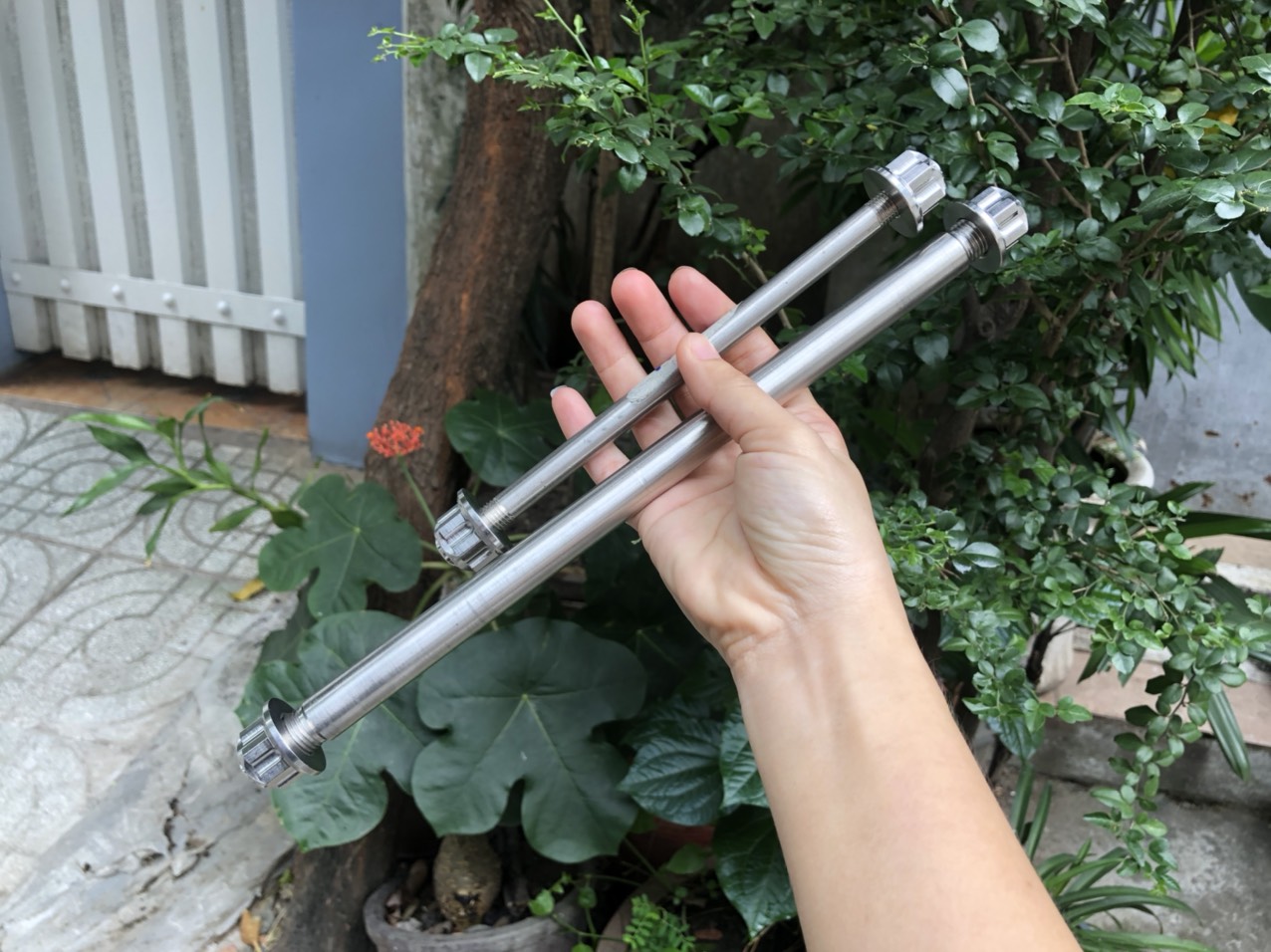 Cặp cốt + tán trước sau inox cho ex150