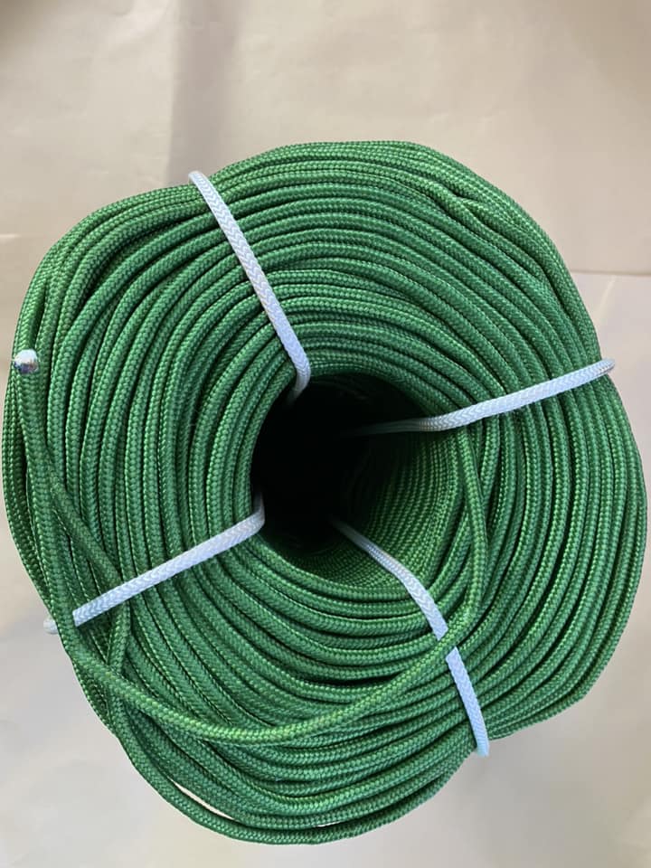 Dây dù tròn đường kính 4mm , màu xanh
