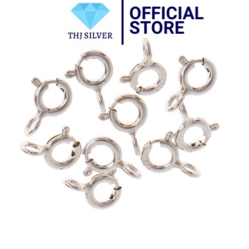 Móc khoá tròn dây chuyền chuẩn bạc ta-THJ SLIVER