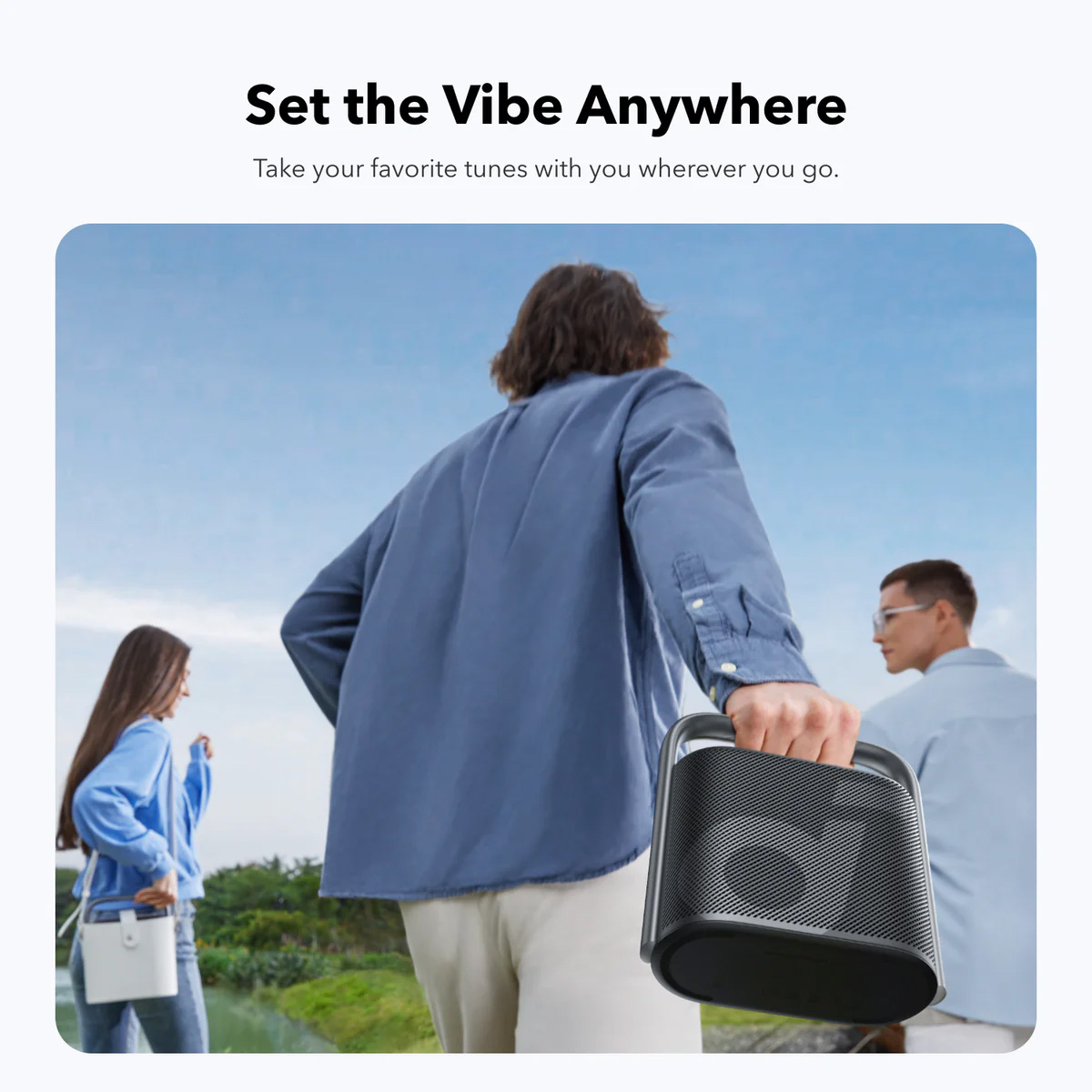 Soundcore Motion X500 Portable Bluetooth 5.3 Speaker, Call Wireless Speaker with Immersive Spatial Audio, Wireless Hi-Res Sound with 3X Detail, 3-Channel Audio Speaker