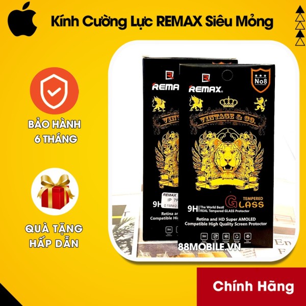 [HCM]Cường Lực iPhone Remax 9H Siêu Cứng Siêu Mỏng Không Full