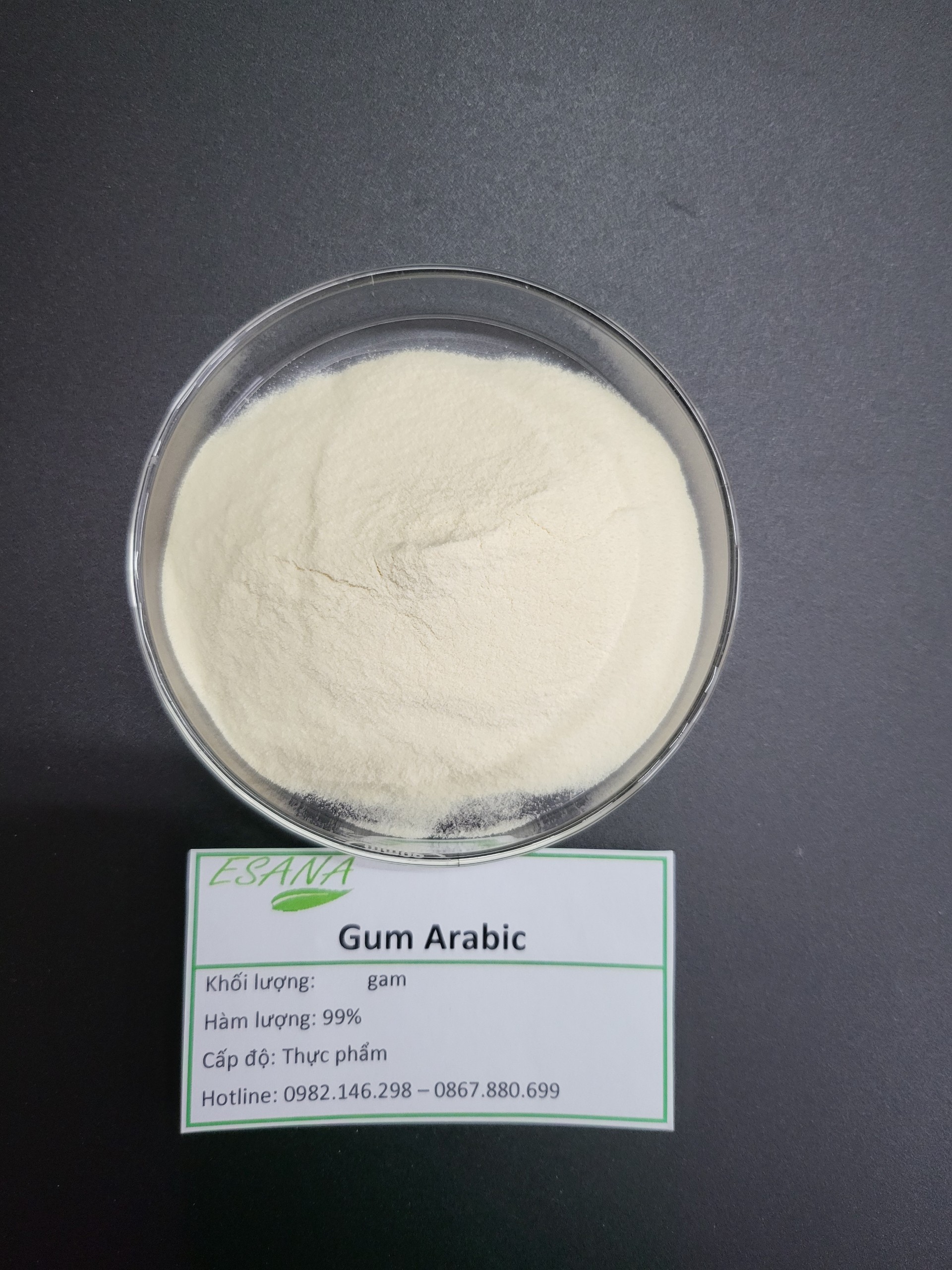 Bột nguyên liệu Gum Arabic (Gôm Arabic) 99% cấp thực phẩm