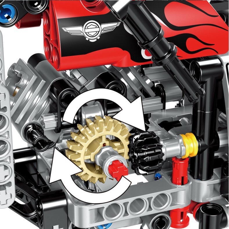 [HCM]LEGO Xe Máy Phân Khối Lớn Lắp Ráp Harley Davidson QL0142