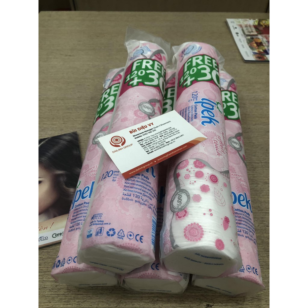 Combo 4 gói bông tẩy trang Ipek 150 miếng ( 120 + 30)