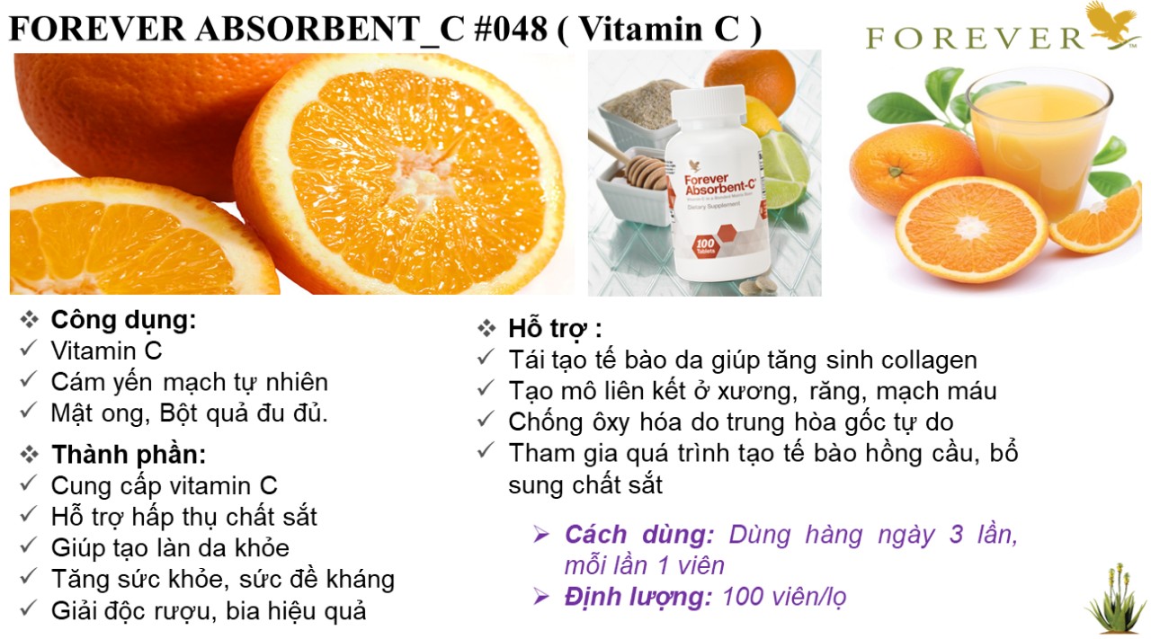 VIÊN BỔ SUNG DINH DƯỠNG FOREVER ABSORBENT-C