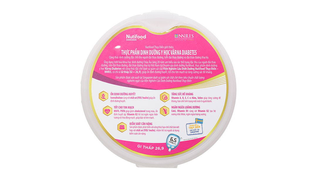 Sữa bột Nutifood Varna Diabetes 850g