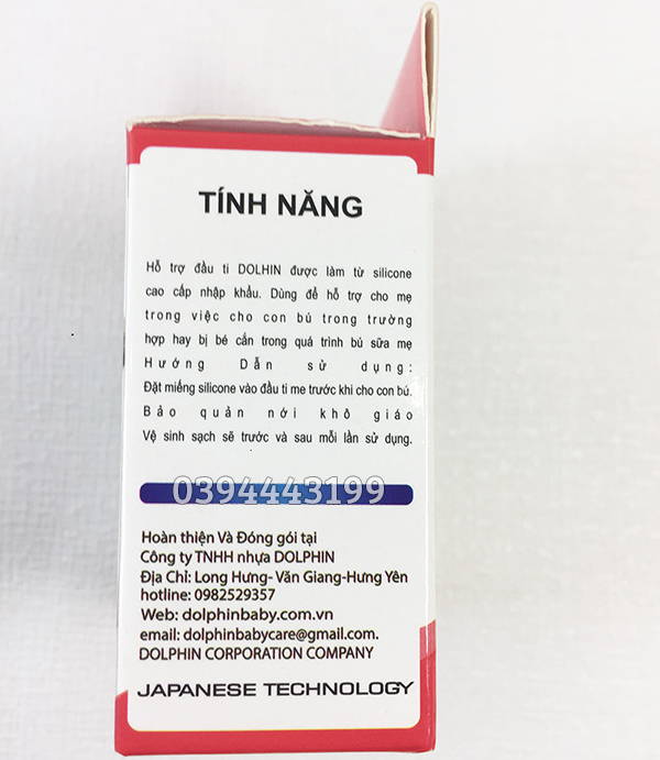 Hỗ Trợ Đầu Ty (Trợ ty) Silicone cho mẹ Dolphin | DP030