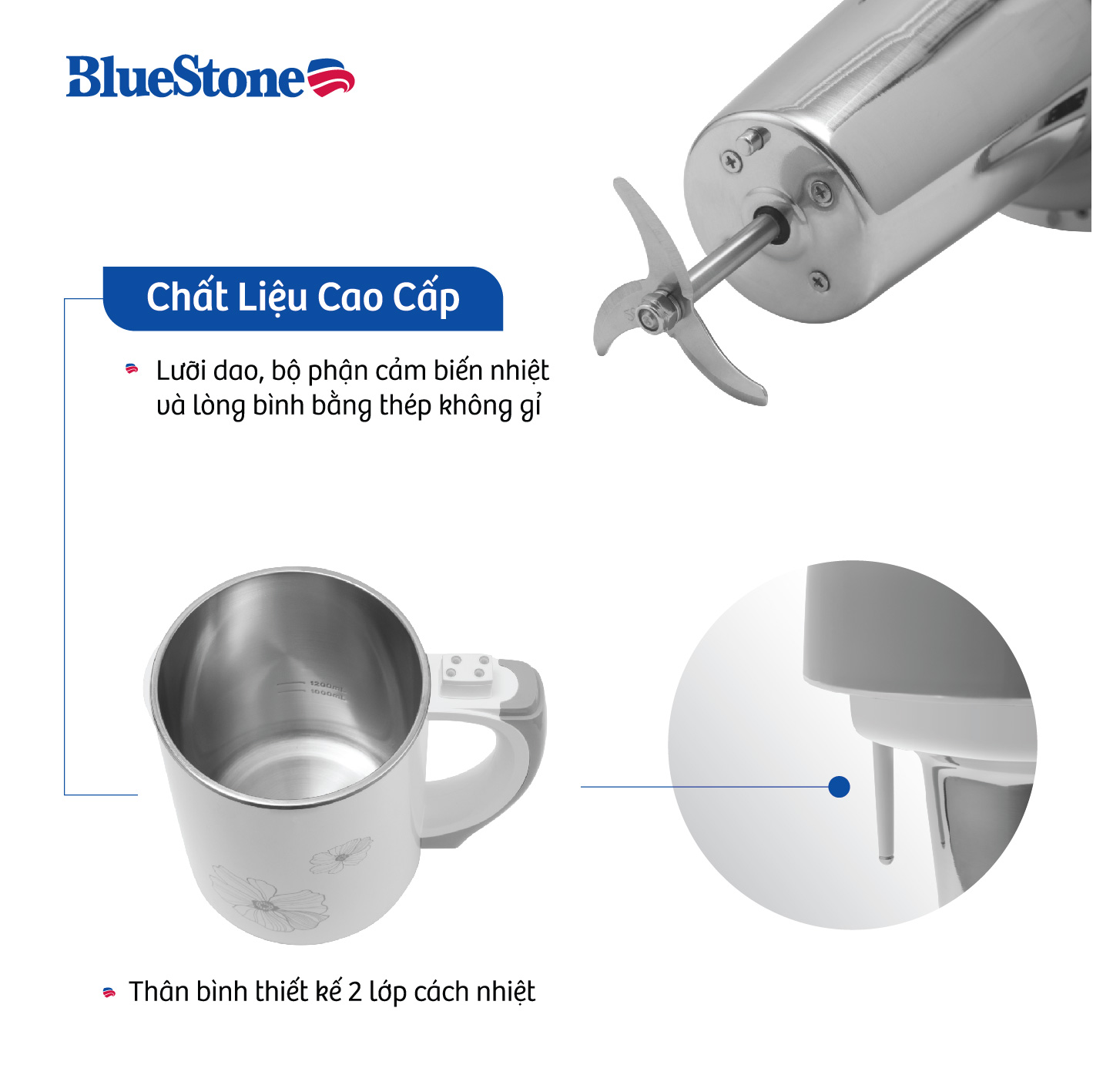Máy làm sữa đậu nành BlueStone SMB-7328 1.2L