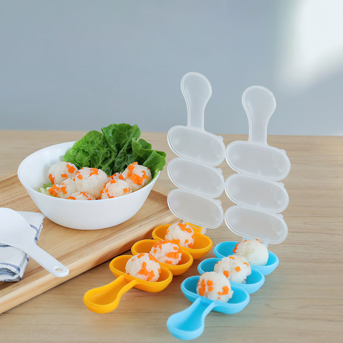 rice balls filled with spoons