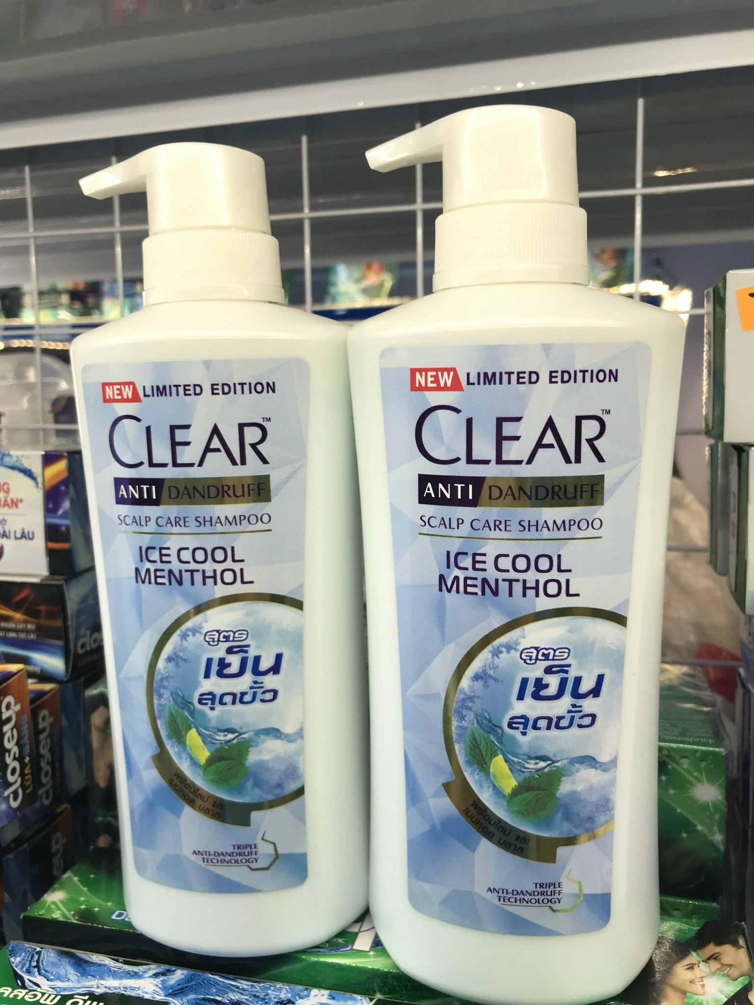 Combo 2 chai Dầu gội Clear vòi Thái 480ml