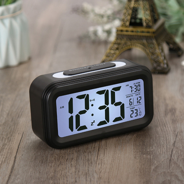 Đồng hồ điện tử CY-05 (màu đen) Cát Thái màn hình LED thông minh cảm quang, báo thức, đo nhiệt độ phòng, nhỏ gọn dễ mang