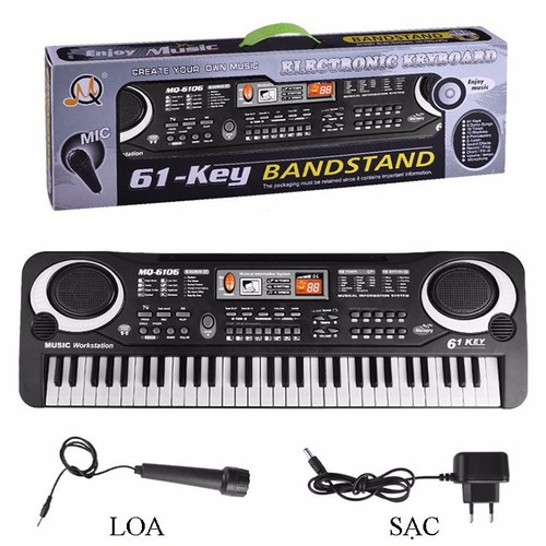 Đàn Piano 61 Phím Kèm Mic Cho Bé