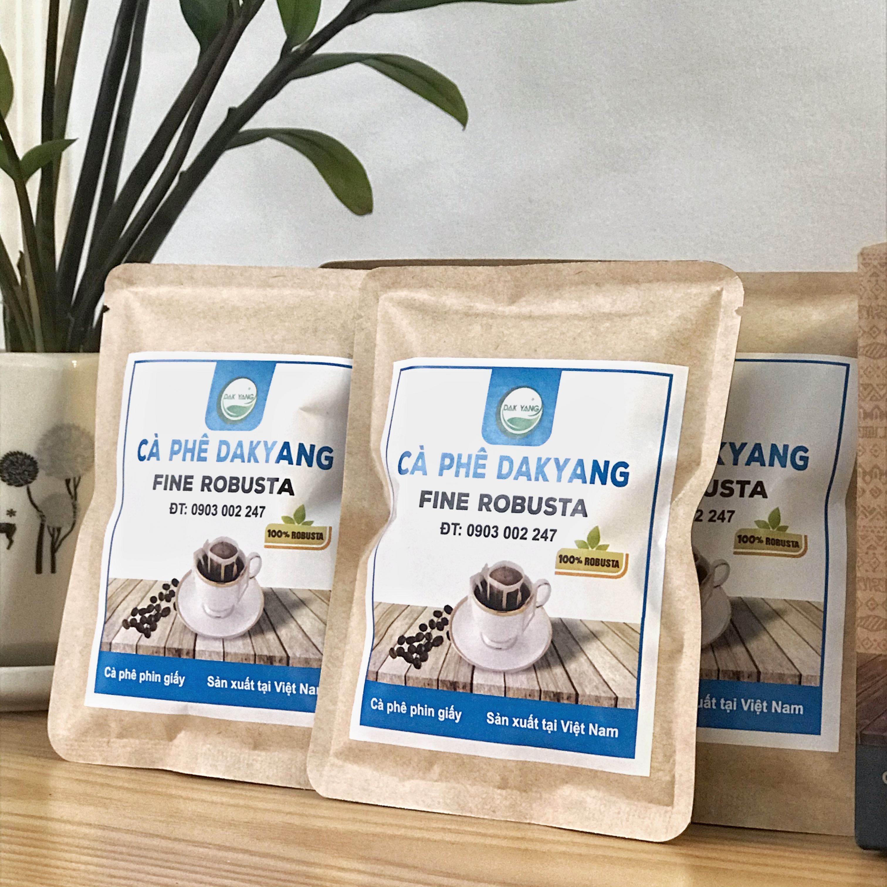 Cà Phê Fine Robusta (đặc sản) Phin giấy (5phin/hộp) -  100g ĐẮK YANG CAFE