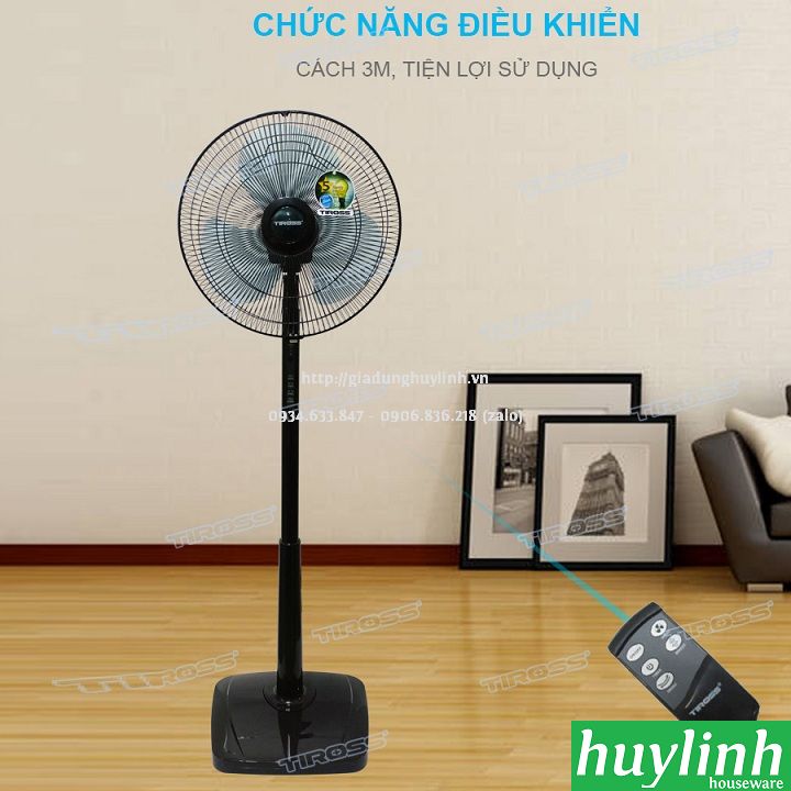 [HCM]Quạt cây đứng Tiross TS9183 - Malaysia - Có Remote