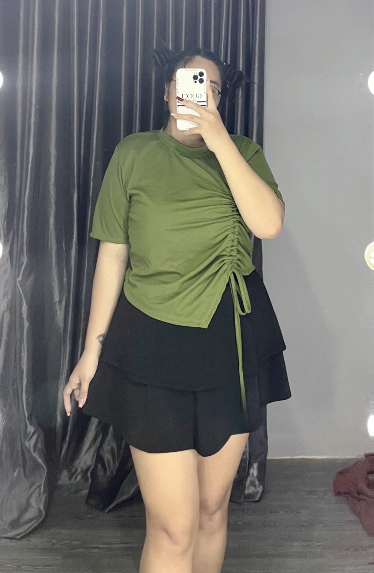 Áo Thun BIGISZE kiểu rút dây 1 bên ( mẫu shop tự chụp ).
