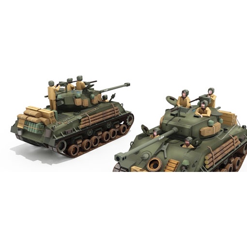 Mô hình giấy 3D xe tank M4A3 Fury tỉ lệ 1/30
