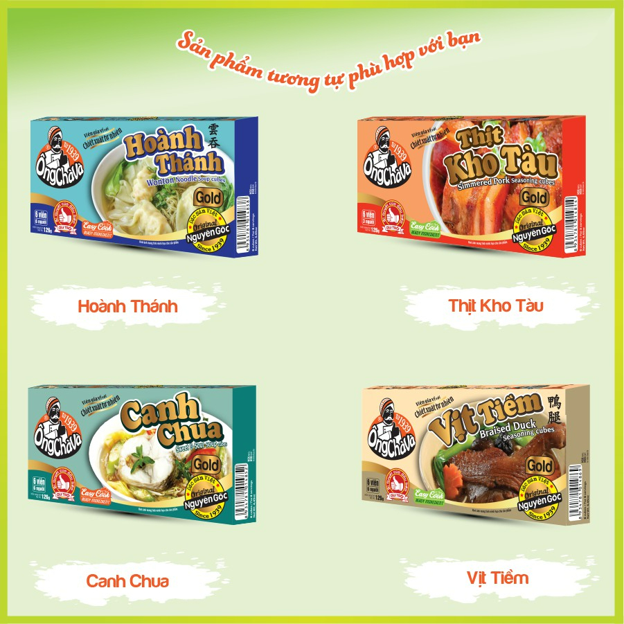 Viên Gia Vị Bánh Canh Cua Ông Chà Và Gold 126gr - Nấu Ngon Chuẩn Vị Không Cần Nêm Nếm