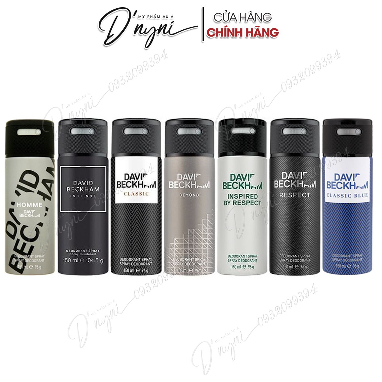 Xịt Khử Mùi Nam David Beckham 150ml Anh Quốc