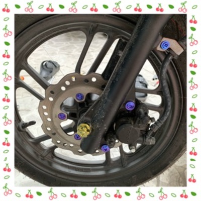 COMBO 8 ỐC TITAN GR5 DÀN CHÂN TRƯỚC VARIO 150i ĐỜI MỚI GỒM ĐĨA PAS HEO KẸP DÂY DẦU