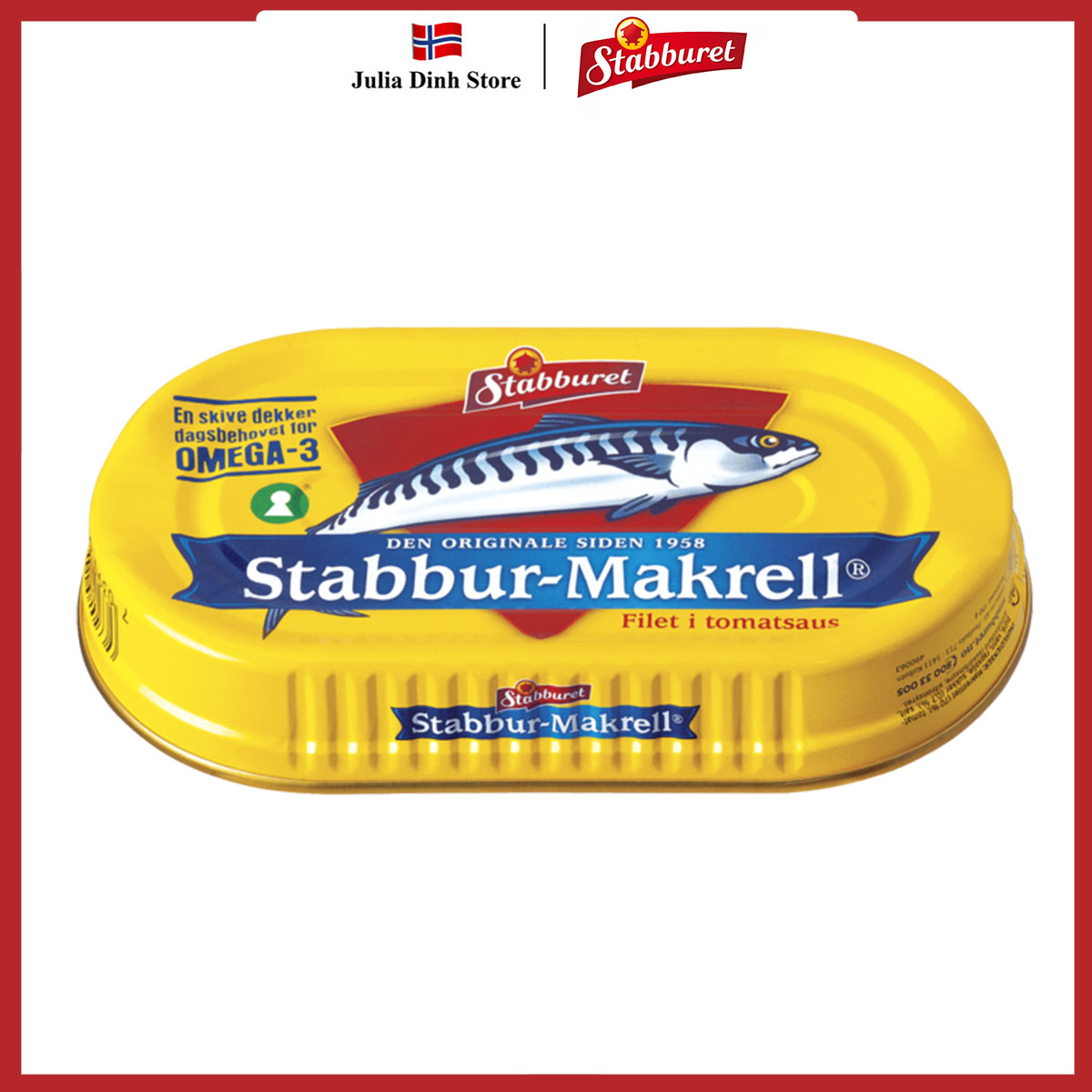 Cá thu sốt cà STABBUR-MAKRELL Omega 3 170gram
