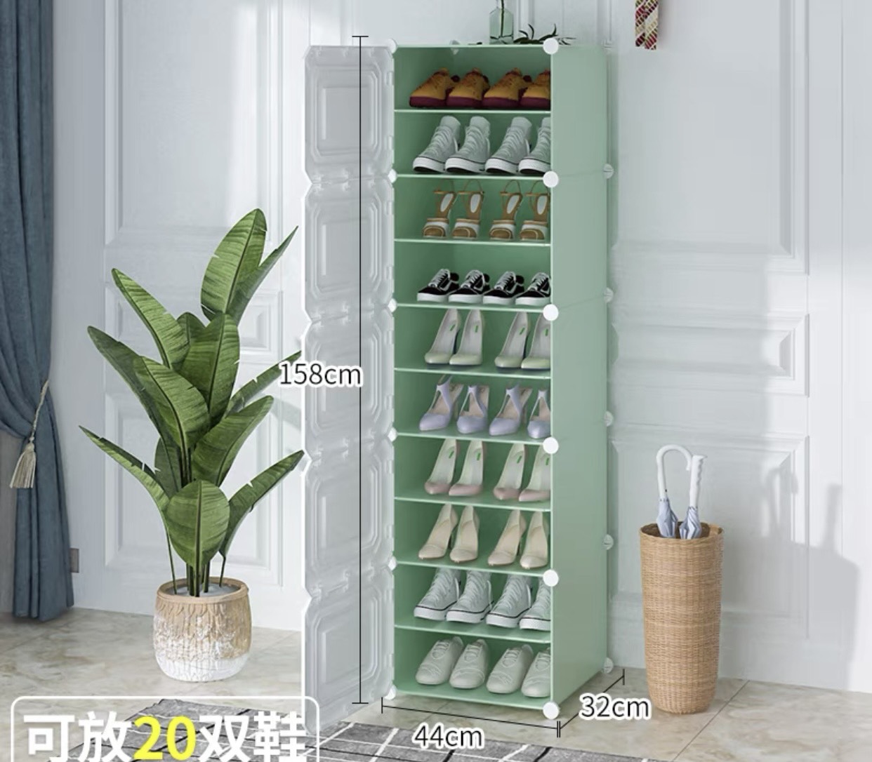 TỦ giày, tủ giày nhựa đa năng, Tủ nhựa để giày dép kiểu mới, lắp ghép thông minh 4,6,8,10 ô để được 8,12,16, 24 đôi giày làm từ nhựa pp khung thép bọc sơn tĩnh điện, dễ lau chùi