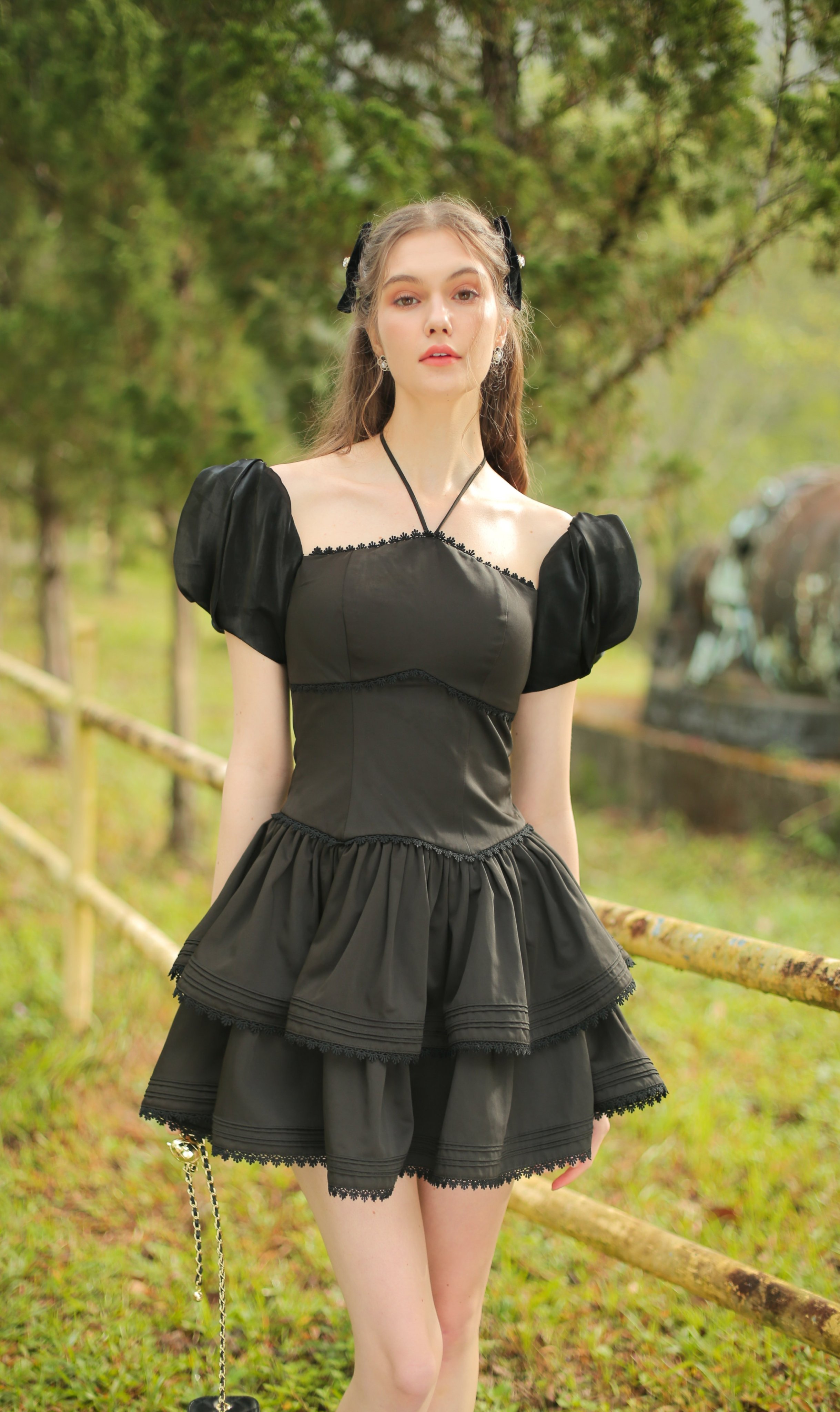 SÒ VINTAGE - ISABEL Đầm tay hoa dáng xòe