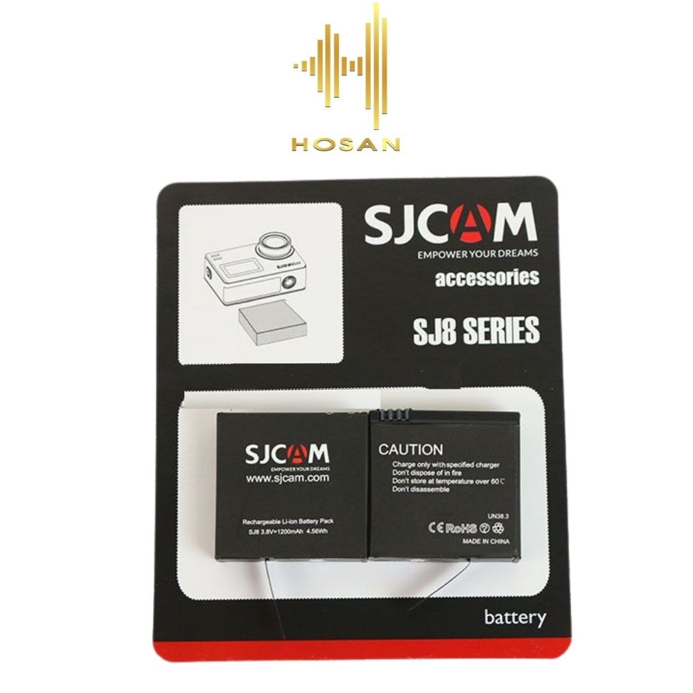 Pin dự phòng cho camera hành trình SJCAM SJ8, Công suất 1200 mAh, Bao test 1 tuần