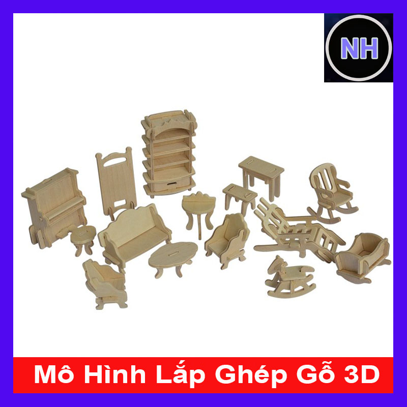 Đồ chơi Mô hình Lắp ghép Gỗ 3D Woodcraft construction Kit