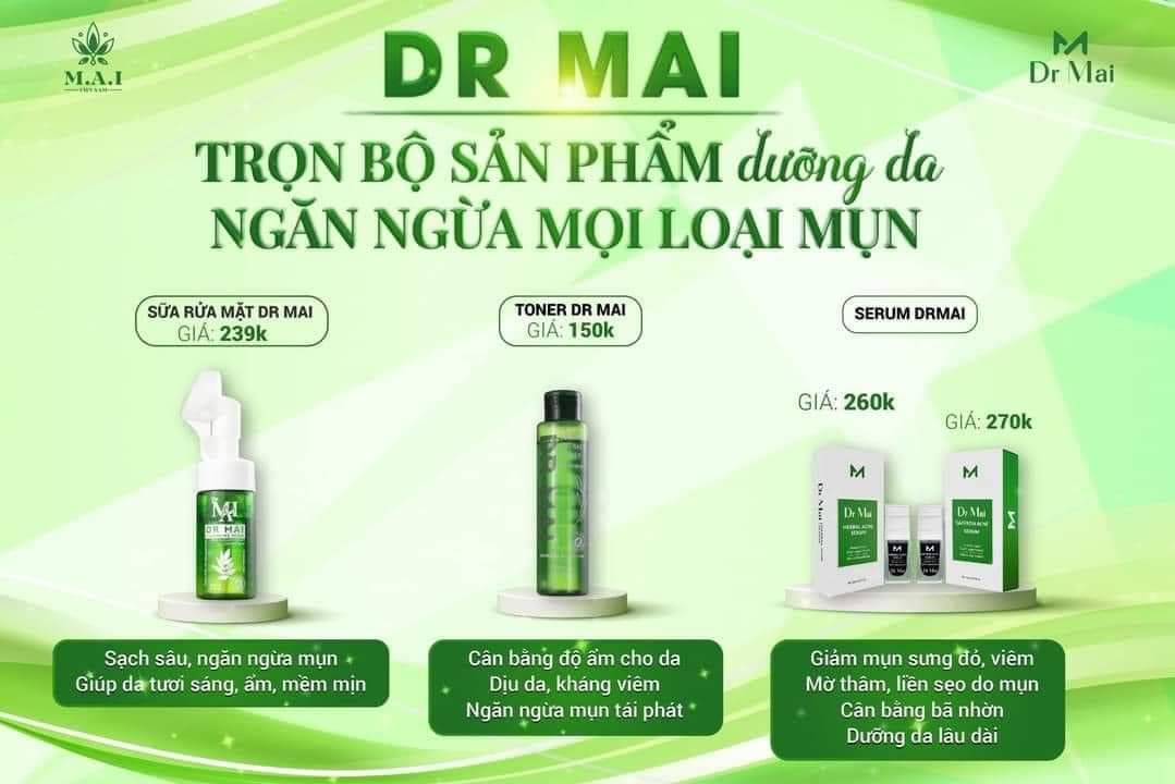 Sữa rửa mặt Dr Mai mẫu mới nhất