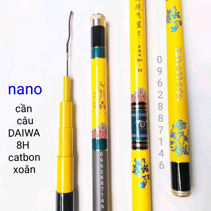 cần câu tay daiwaa 8h catbon xoắn siêu khỏe