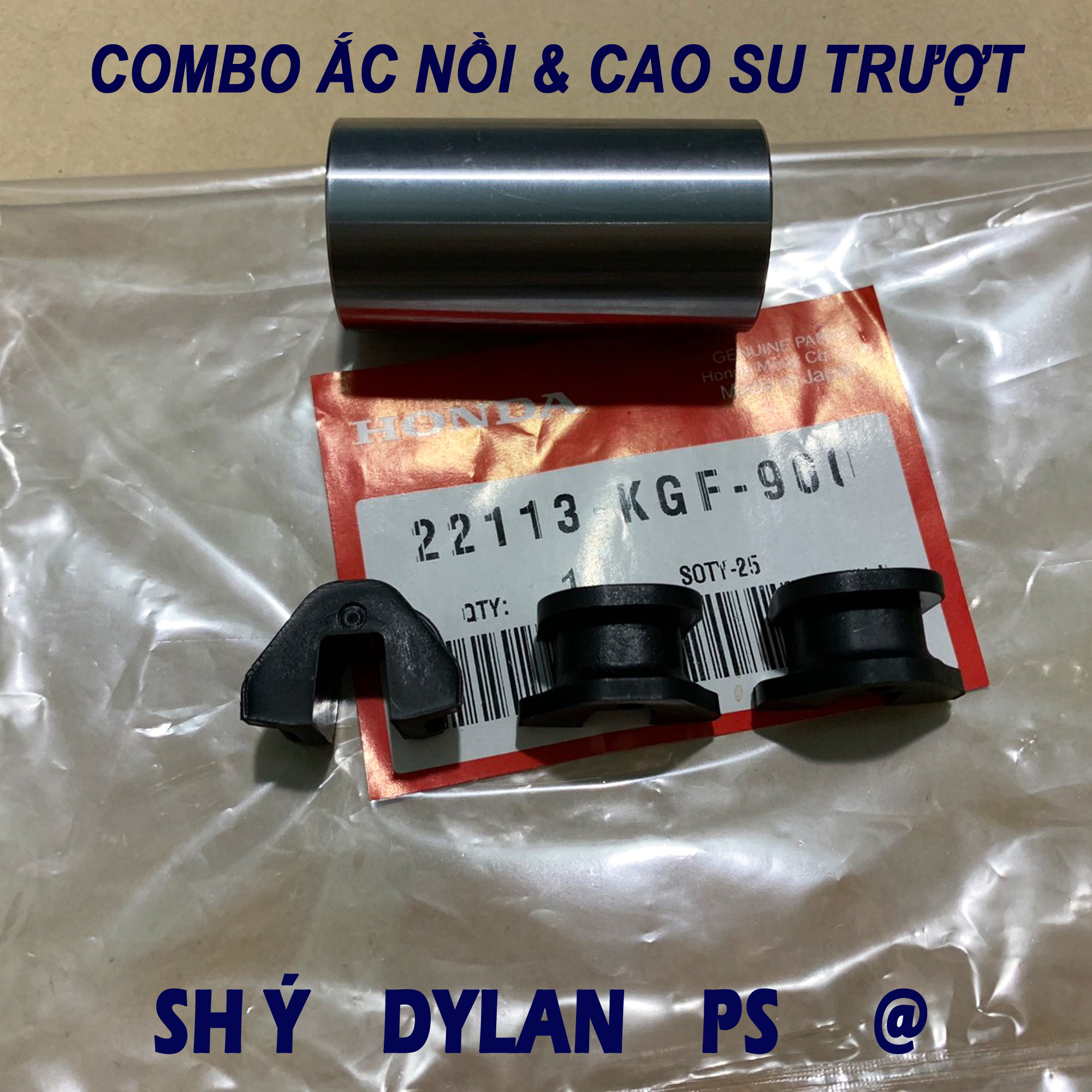 Ắc nồi và cao su trượt cho Honda SH ý Dylan PS A còng