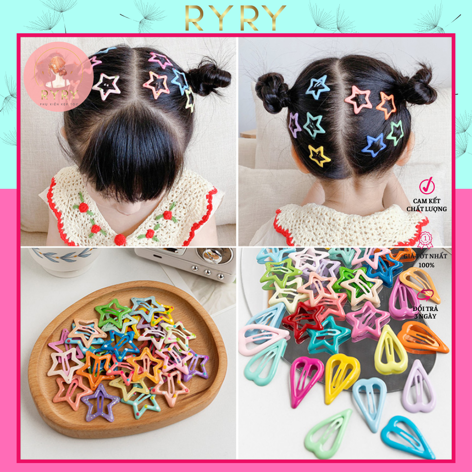 Set 5 Kẹp Tóc Mái Nhiều Kiểu Màu Sắc Ngọt Ngào Cho Nữ Và Bé Gái