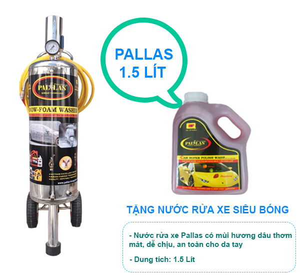 Máy rửa xe bọt tuyết Pallas 30L