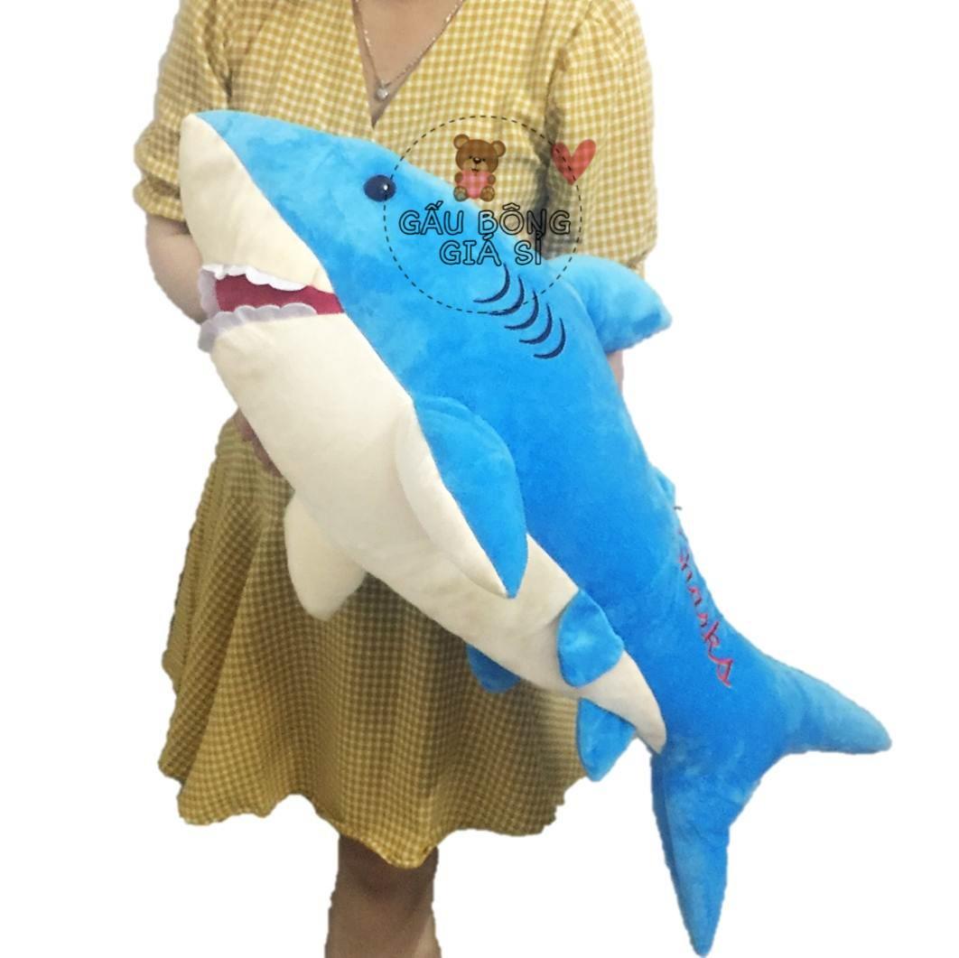 THÚ BÔNG CÁ MẬP NHỒI BÔNG SIZE LỚN GẤU BÔNG CÁ MẬP BABY SHARK CHO BÉ MẪU GIÁO