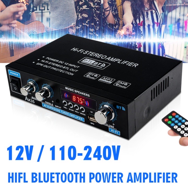 800w bộ khuếch đại ak35 110-240v âm thanh trầm có bluetooth hifi fm