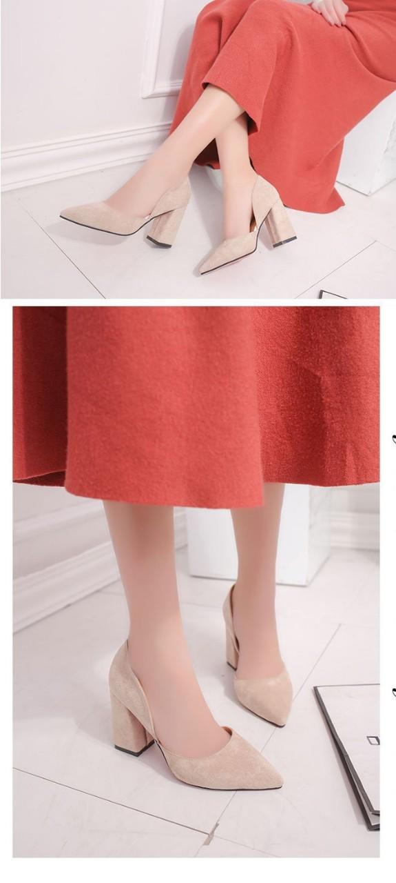 Giày cao gót 7 phân NỮA công sở da lộn
