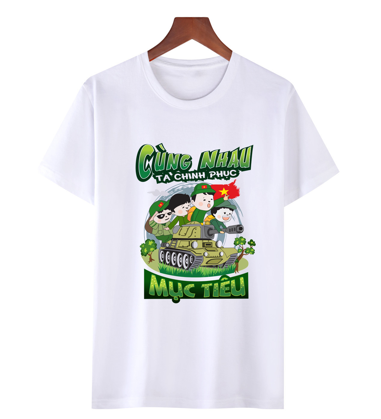 Áo thun, áo phông đẹp CÙNG NHAU TA CHINH PHỤC MỤC TIÊU thích hợp để mặc đi du lịch, chất vải thoải mái ATDL26  thương hiệu LAVIESHOP